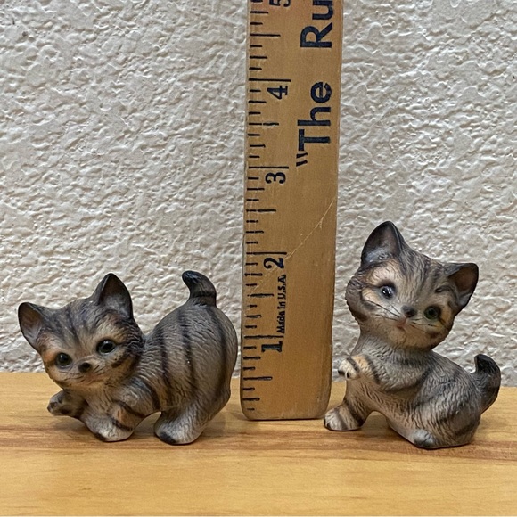 Vintage 1983 Global Art Harvey Knox Kingdom Japan Tabby Cat Kitten Figurine - Picture 4 of 10